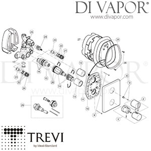 Trevi Glance Built-In Shower Valve Spare Parts